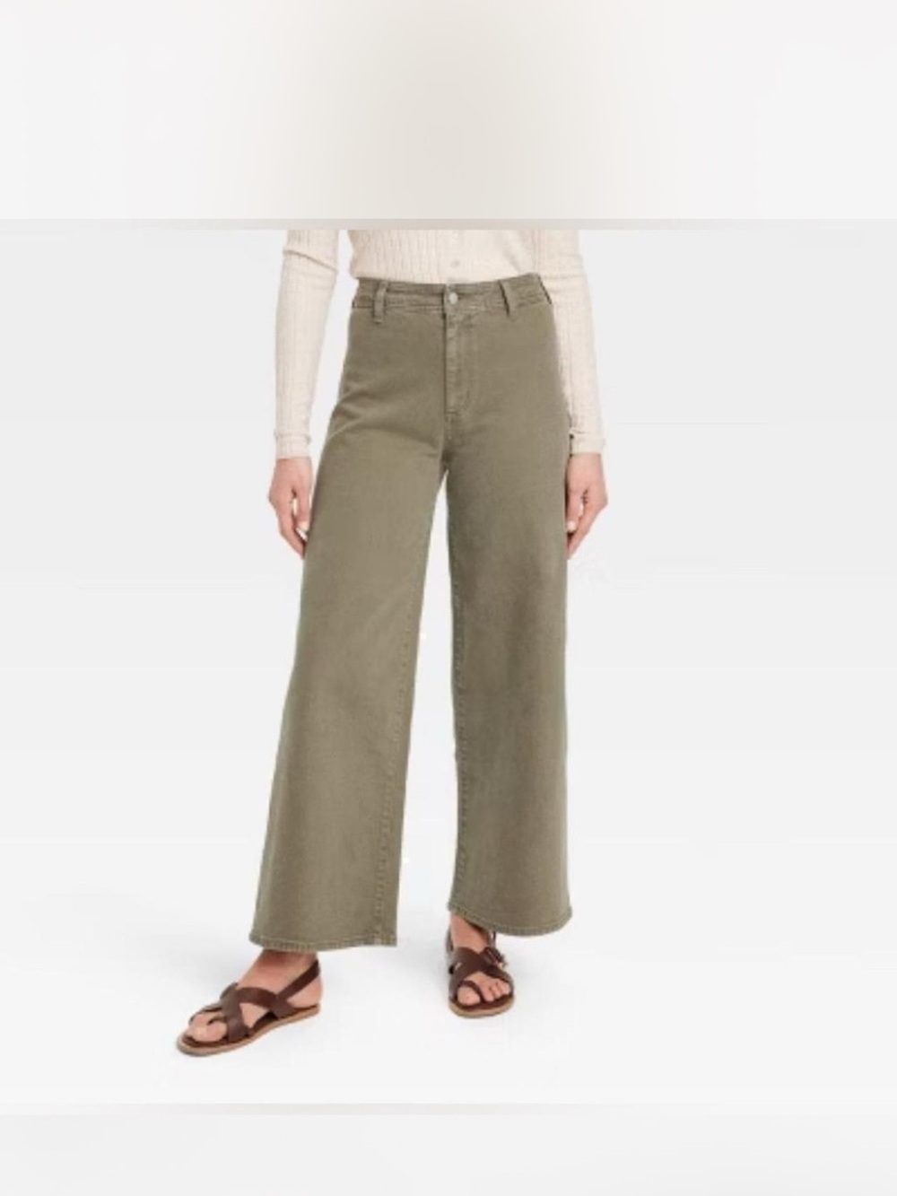 Universal Thread Olive Wide-Leg Pants
